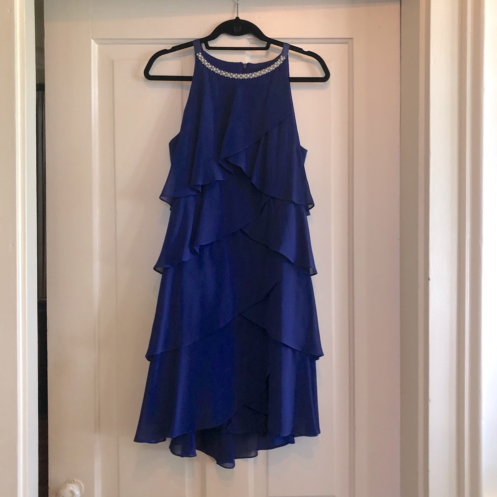 SLNY  Blue Tiered Dress Size 14